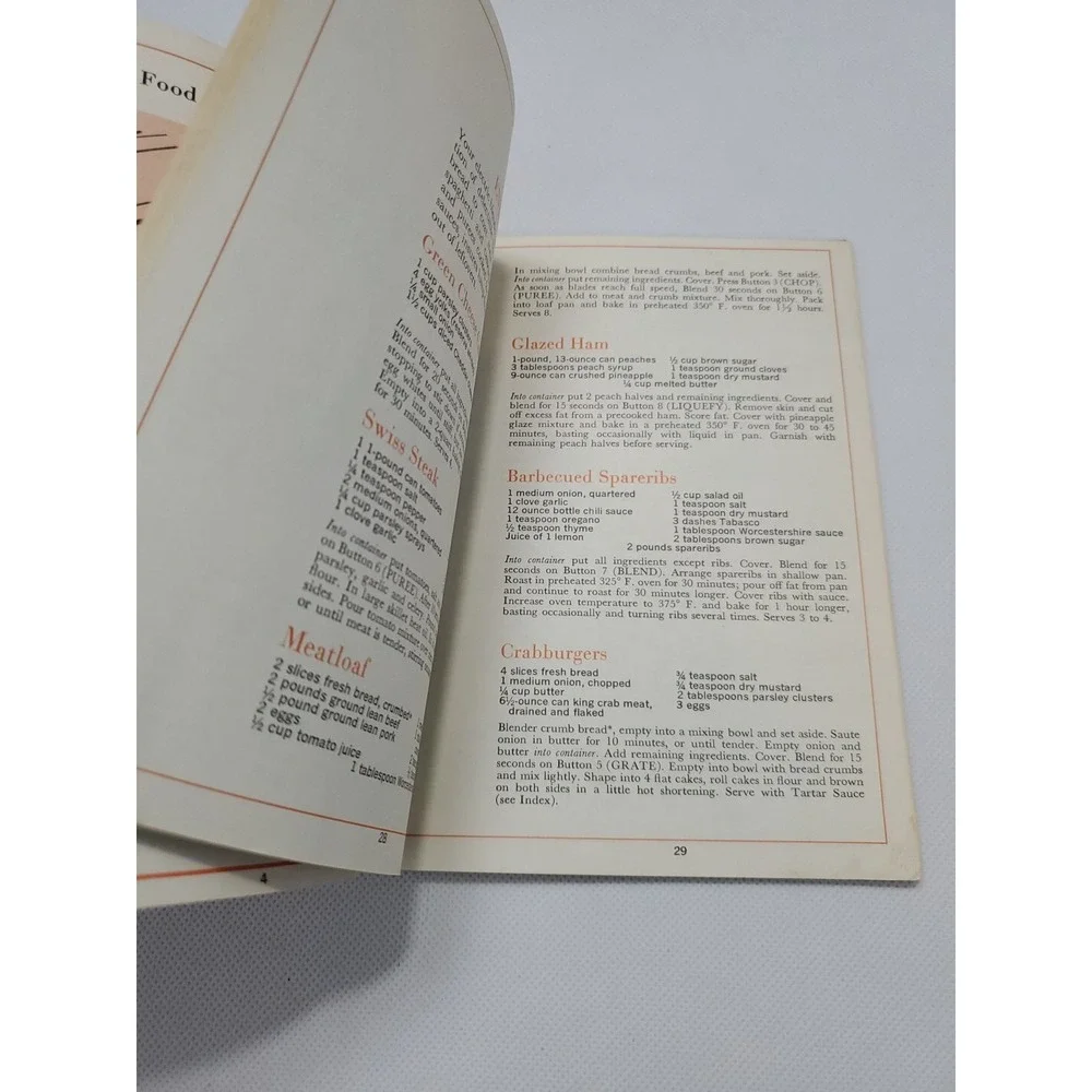 1968 Waring 8 Push Button Blender Cookbook W/ Some Instructions 60+ Page Booklet